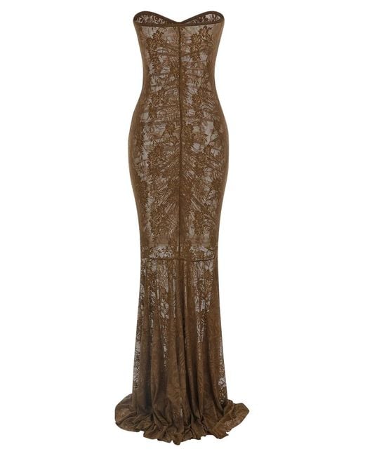 Norma Kamali Brown Mermaid Dress
