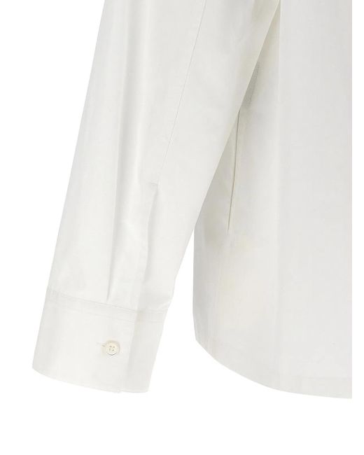 Jil Sander White Zip Shirt for men