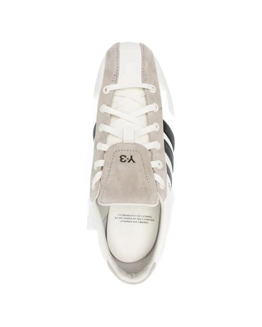Y-3 White Field Suede And Leather Sneakers for men