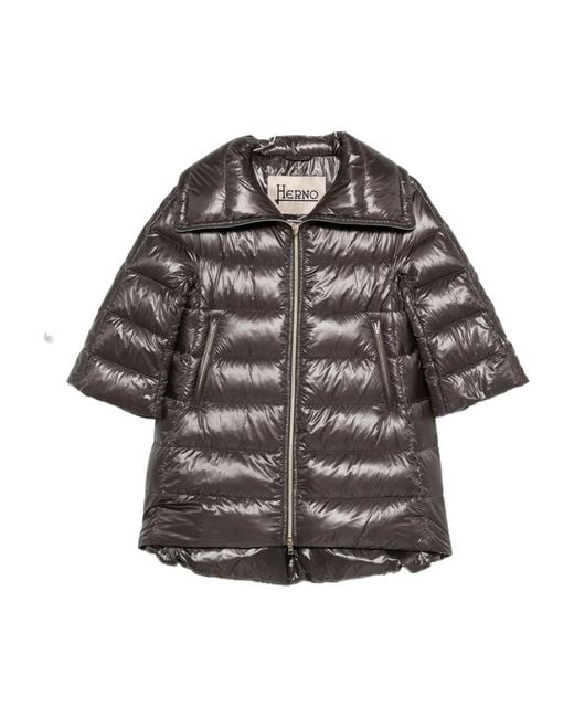 Herno Gray Cleofe Midi Down Jacket