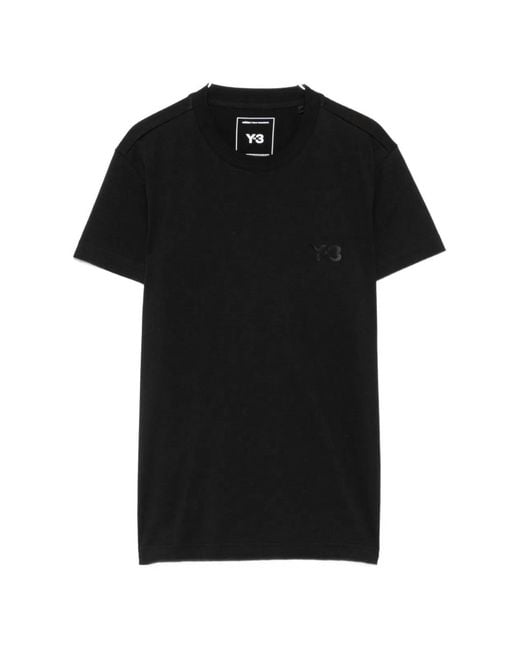 Y-3 Black Logo Cotton T-Shirt
