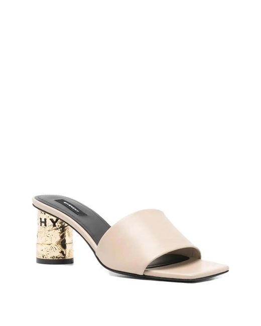 Givenchy Natural Tape Heeled Leather Mules