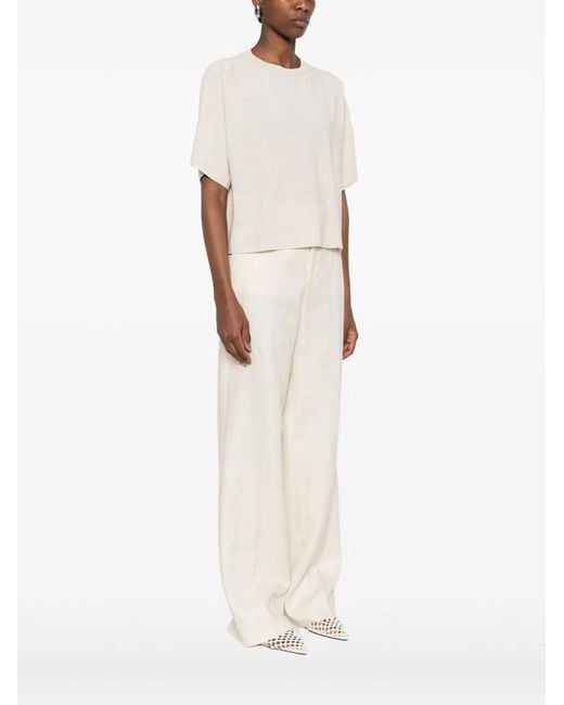 Fabiana Filippi White Cotton Blend T-Shirt