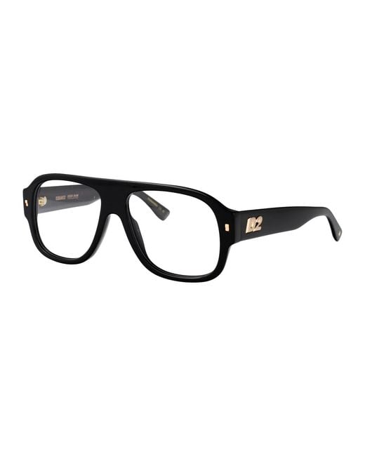 DSquared² Black Acetate Glasses for men