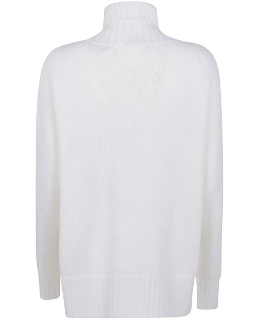Drumohr White Turtle Neck Sweater