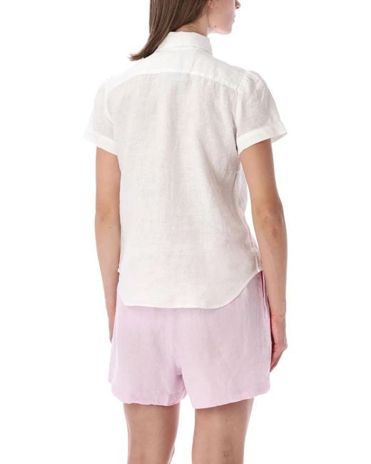Polo Ralph Lauren White Short Sleeves Linen Shirt