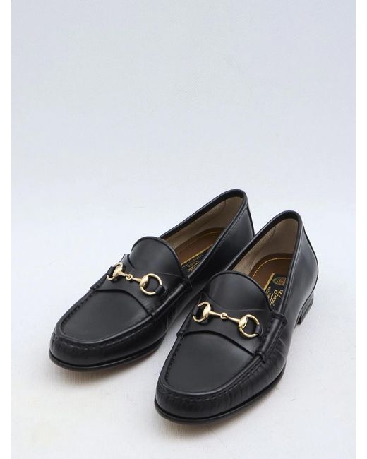 Gucci White Leather Loafers