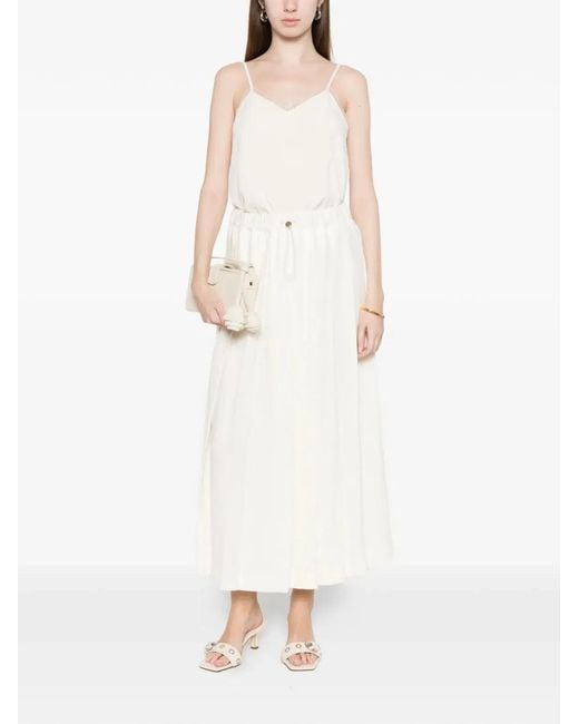Fabiana Filippi White Butter Acetate Silk Top