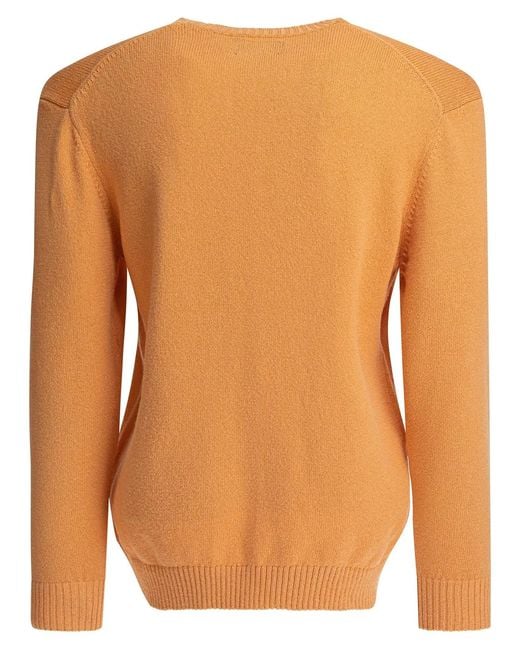 Beams Plus Orange "Lily Yarn" Sweater for men