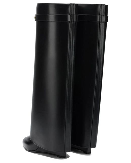 Givenchy Black "Shark Pinch" Knee Boots
