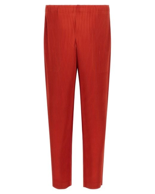 Homme Plissé Issey Miyake Red 'Monthly Colors: September' Pants for men