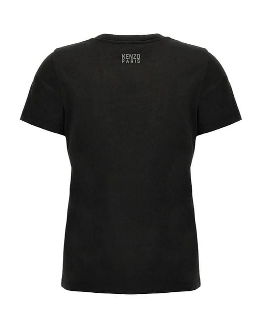 KENZO Black Happy Tiger Cotton T-Shirt