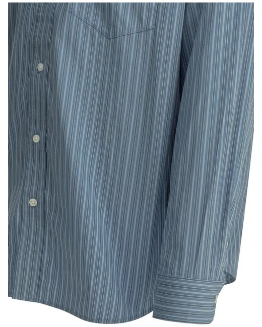 Carhartt Blue "Keene" Casual Shirt for men