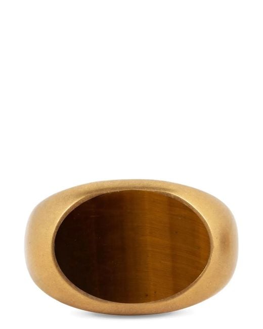 Dries Van Noten Brown 'Stone Signet' Ring for men