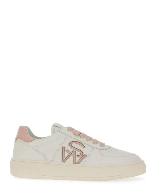 Stuart Weitzman White Sneaker With Logo