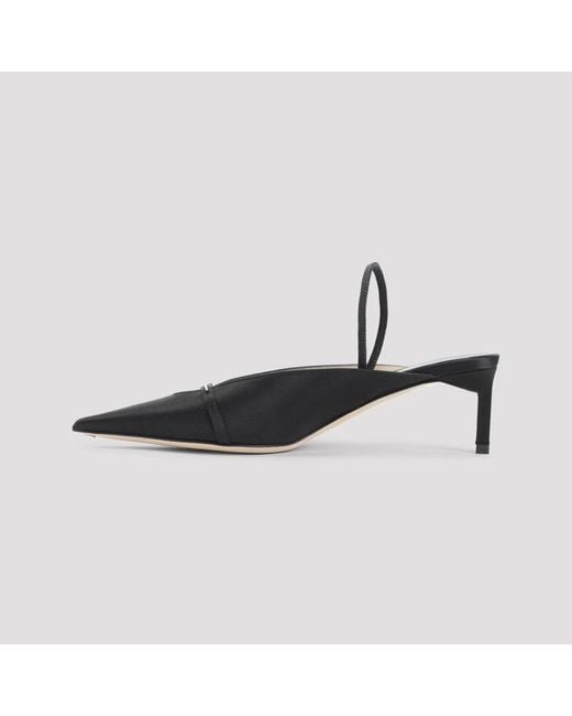 Tom Ford Black Satin Viscose Mules