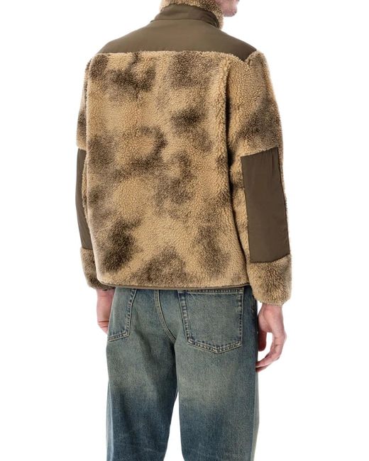 Corridor NYC Blue Deep Pile Fleece Zip Jacket for men