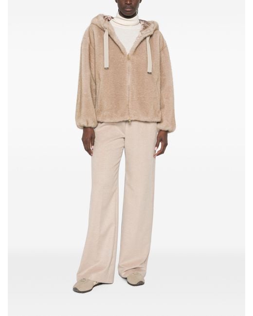 Herno White Polyester Modal Wool Pants