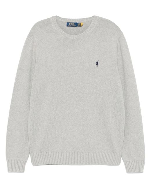 Ralph Lauren Gray Light Fine Knit Sweater for men