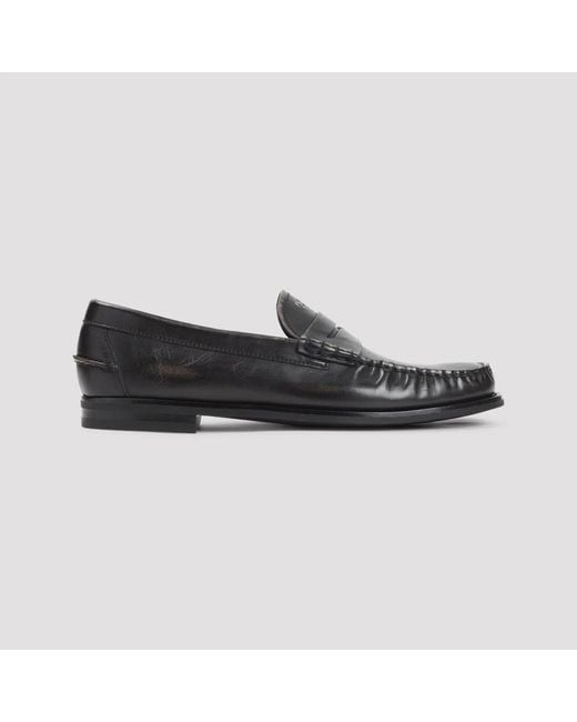 Prada Black Leather Loafers for men