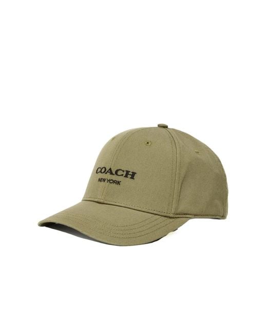 COACH Green Embroidered Logo Baseball Cap