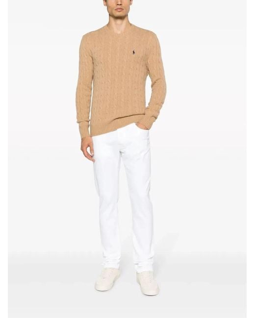 Ralph Lauren Natural Cable-Knit Wool-Cashmere Sweater for men