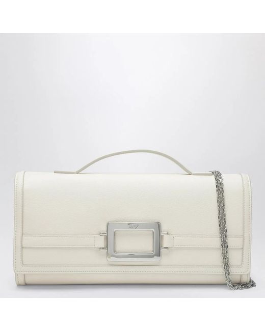 Roger Vivier White Belle Vivier Clutch