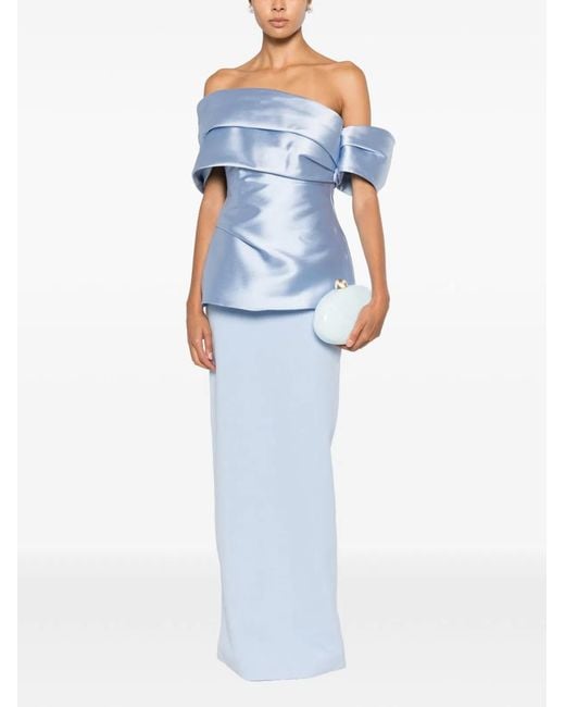Solace London Blue Lucine Maxi Dress