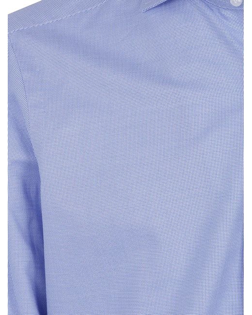 Barba Napoli Blue Classic Shirt for men