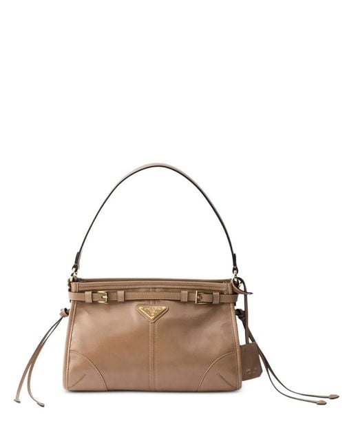 Prada Natural Leather Bonnie Shoulder Bag