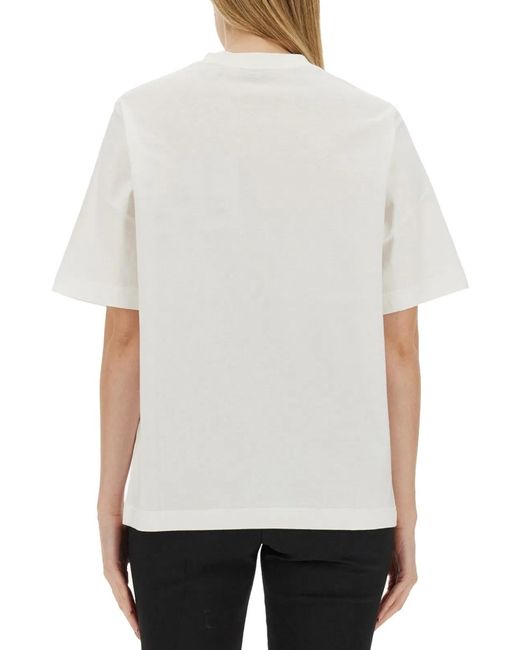 Burberry White T-Shirt With Logo