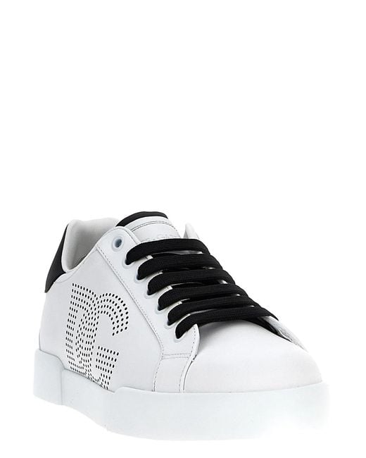 Dolce & Gabbana White Dolce & Gabbana 'Portofino' Sneakers for men