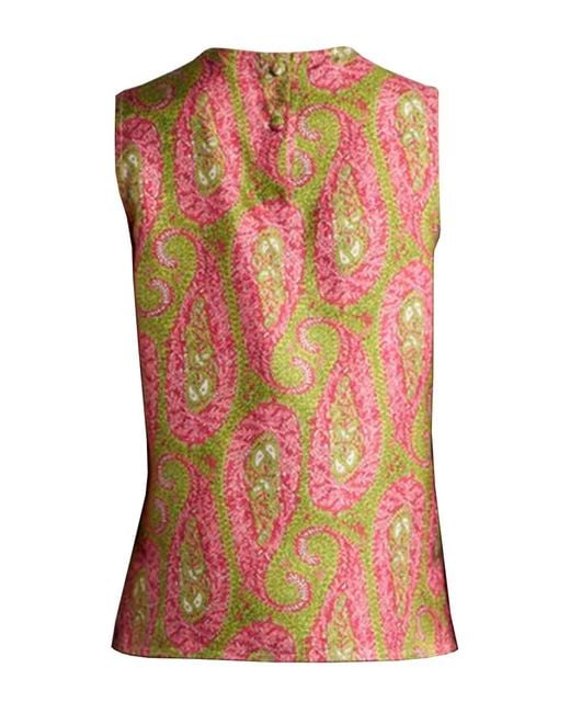 Etro Multicolor Paisley Foliage Pattern Top
