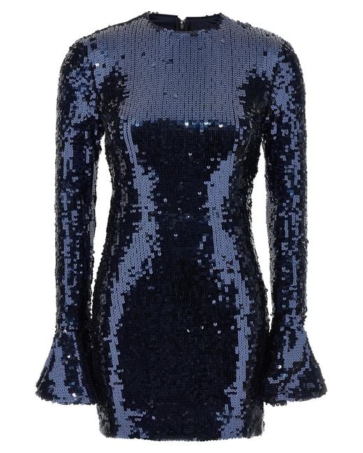 ROTATE BIRGER CHRISTENSEN Blue Rotate Birger Christensen Sequin Dress