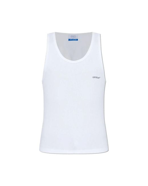 Off-White c/o Virgil Abloh White Off Bookish Rib Tanktop for men