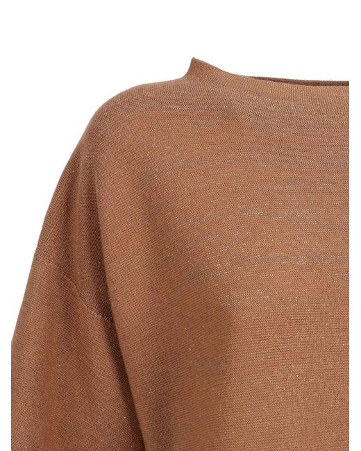 Fabiana Filippi Brown Virgin Wool Cotton Viscose Polyester Dress