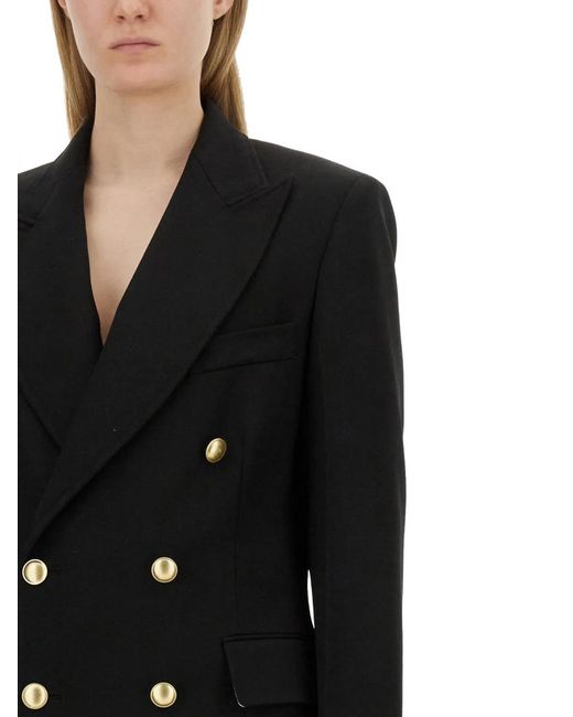 Victoria Beckham Black Double-Breasted Jacket