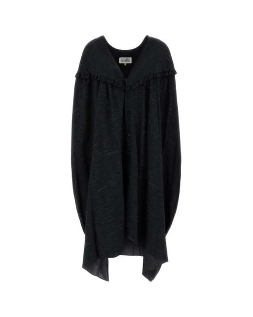 MM6 by Maison Margiela Black Midi Dress
