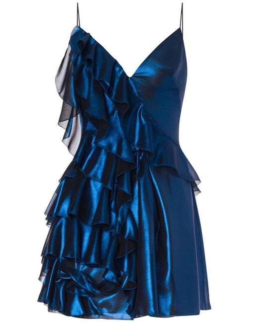 Alberta Ferretti Blue Wool Suit