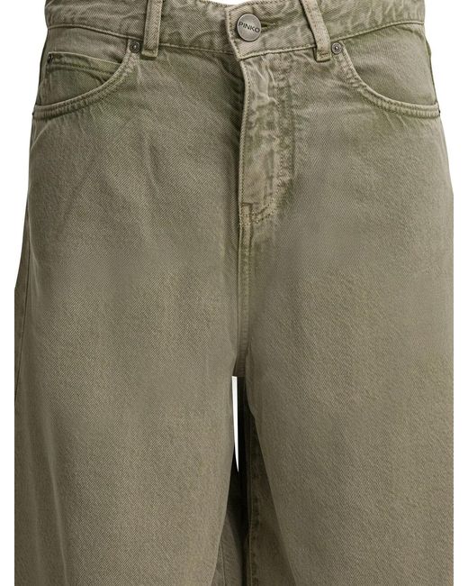 Pinko Green Lyocell Cotton Jeans