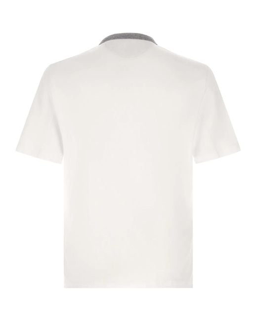 Brunello Cucinelli White 'Solomei Athletic Club' T-Shirt for men