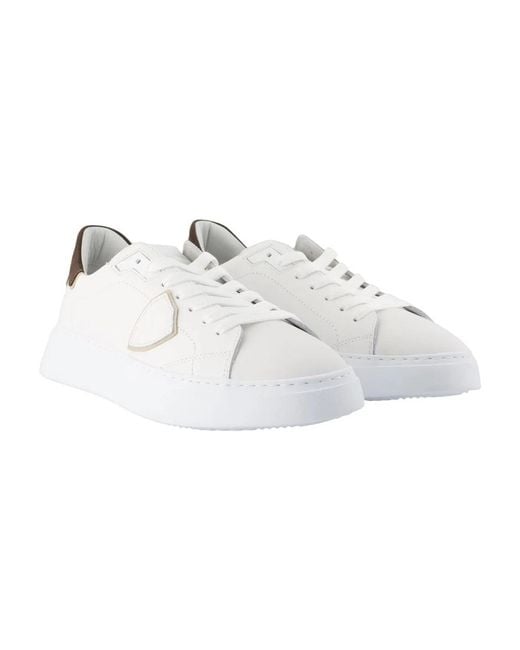 Philippe Model White Temple Low Sneakers for men
