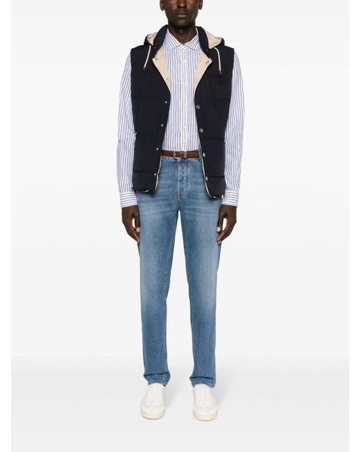 Brunello Cucinelli Blue Straight-Leg Jeans for men