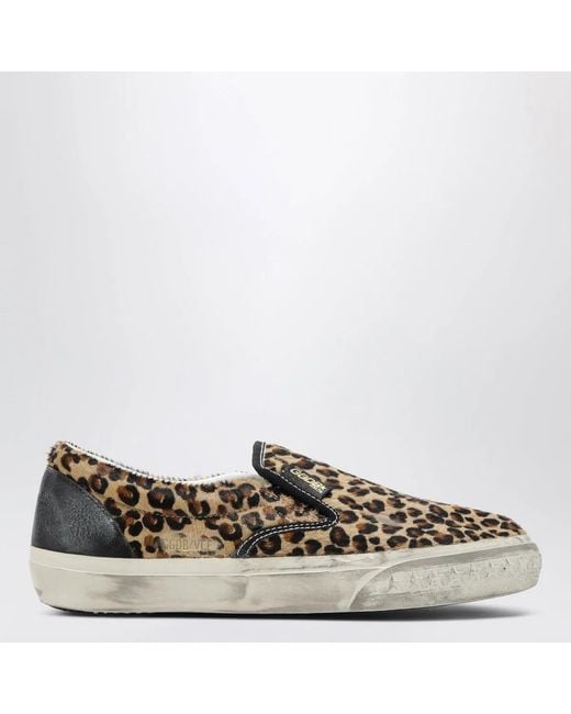 Golden Goose Deluxe Brand Black Vce Penstar Sneakers Mit Leopardenmuster