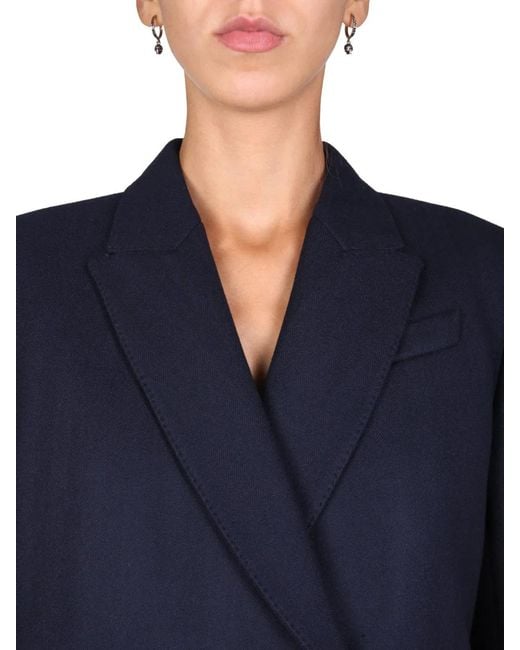 McQueen Blue Double-Breasted Jacket