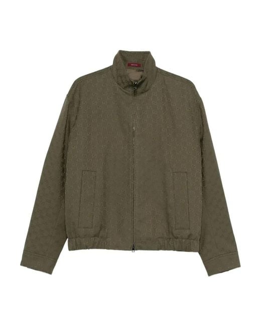 Gucci Green Zip Front Bomber Jacket for men
