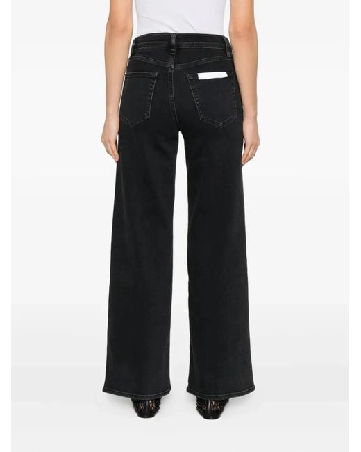 FRAME Black "Le Slim Palazzo" High Rise Wide Leg Flare Jeans