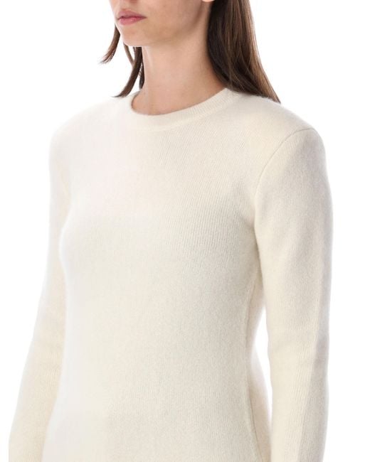 Totême  White Structured Crew Knit