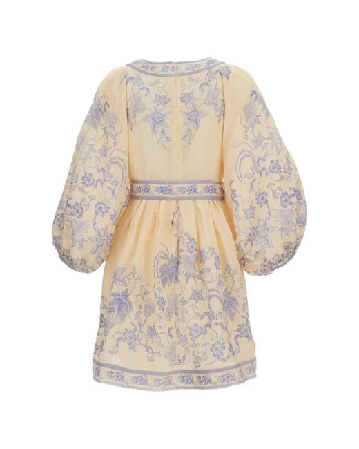 Zimmermann White Indra Plunge Mini Dress
