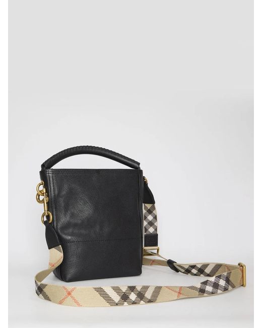 Burberry Black Mini B Clip Bucket Bag